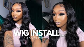 Love The Bouncy Curls! Detailed Body Wave Wig Install Tutorial | Ft. Yolissa Hair
