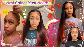 100% Melted Hd Lace!Red Skunk Stripe On 13X6 Lace Frontal Wig | #Ulahair Review