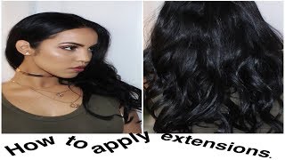 How I Clip In My Hair Extensions| Bellami Hurrr| Danise Paulino