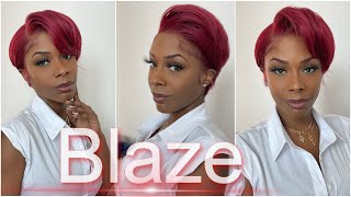 We Blazing  | Outre Perfect Hairline Synthetic Hd Lace Wig - Blaze 13X4 Lace Frontal | Red Velvet
