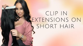 How To Clip In And Style Bellami Hair Extensions On Short Hair