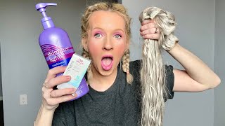 Toning Bellami Hair Extensions24" Mixing Purple Shampoo Wella T18 (Ash Blonde)
