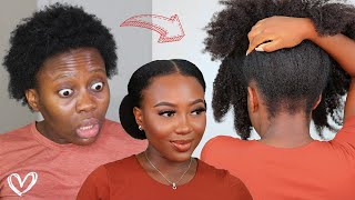 Wow! No Wig, No Clip Ins | Diy Tape In Extensions Install On Short 4C Hair