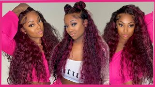 Jaw-Dropping Pink And Purple Highlighted Curly Wig Installation And Styling Ft. Arabella Hair