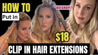 How To Put In & Style Hair Extensions // Only $18