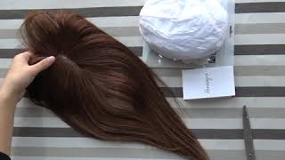 Isheeny 100% Real Human Hair Topper 13X13Cm Brown Hair Piece Unboxing | Aliexpress Isheeny Store