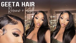 Side Part Tutorial + Wig Review With Baby Hair! No Plucking | Beginner Friendly Ft. Geeta Hair