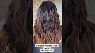 Bellami Volume Weft 2 Rows  #Bellamihair #Hairxbrielle #Hairextensions #Hair #Fyp #Hairvideo