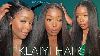 The Best Kinky Edge Kinky Straight Unit On The Market! Very Realistic & Natural Look! Klaiyi Hair