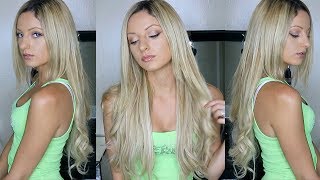 Bellami Bambina Butter Blonde Hair Extensions Review/Tutorial!