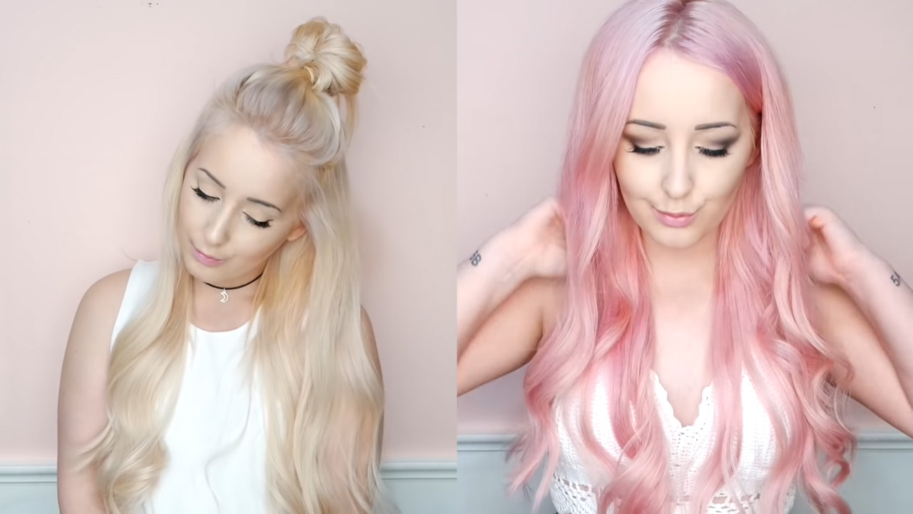 How To Dye Your Blonde Hair To Pastel Pink Color